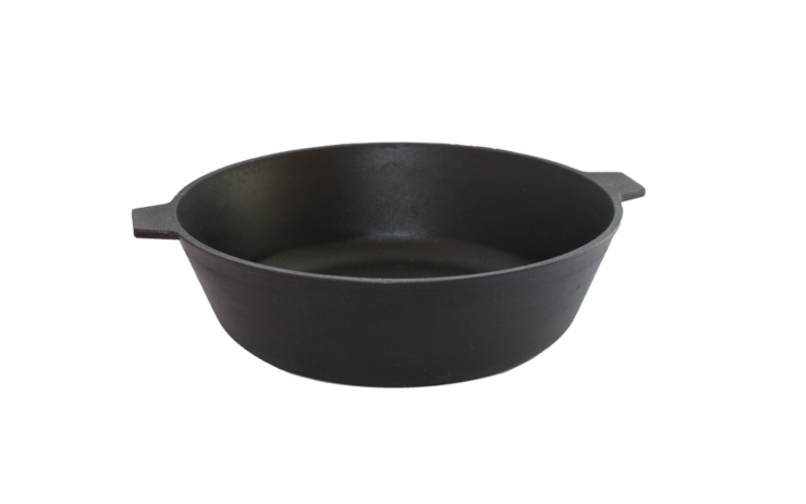 у6060 сЧугунная коворода 260х60 с двумя ушками 